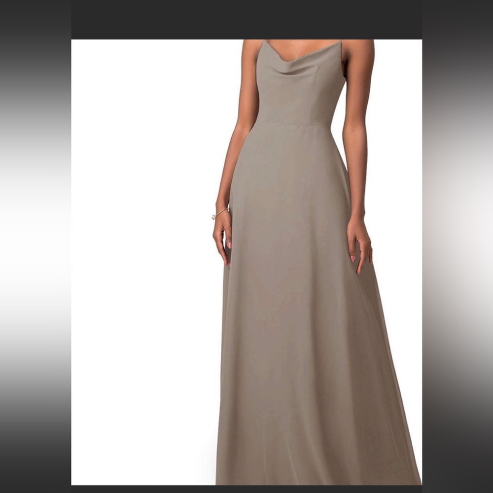 Azazie Daenerys dress, size 0 in taupe!